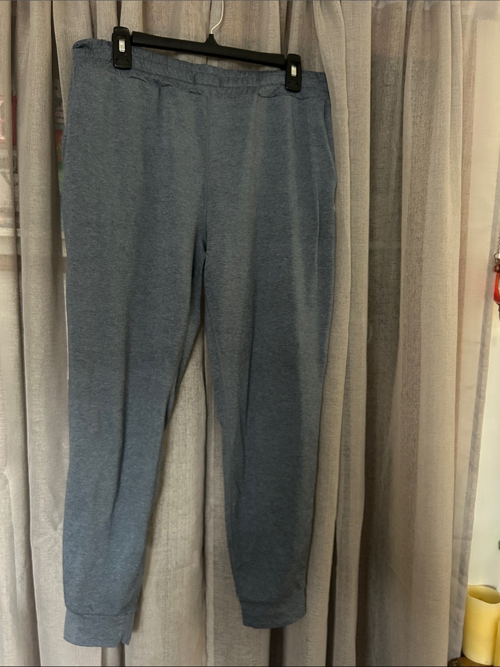 Vuori Heathered Slate Blue Track Joggers